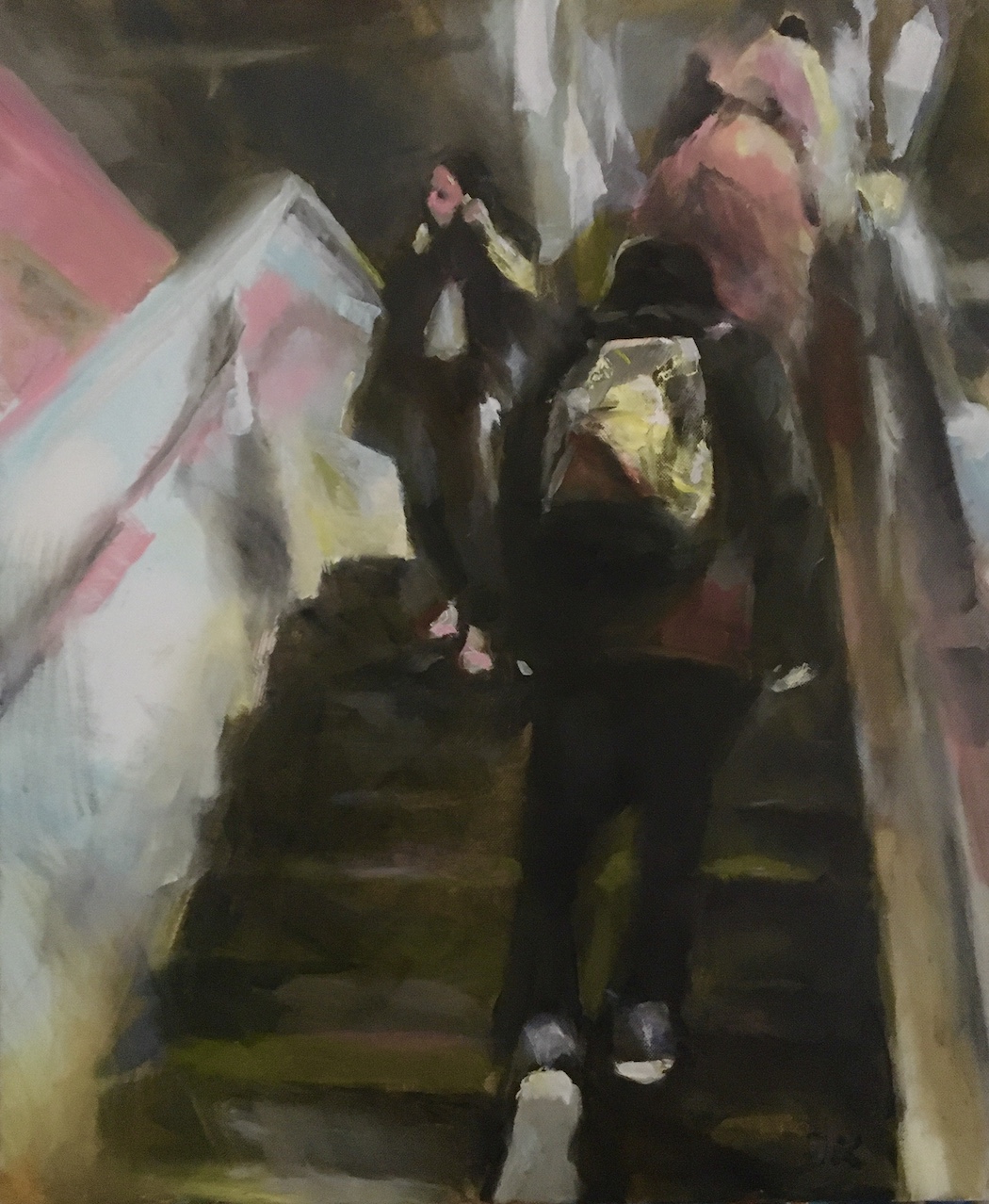 Agglo Traffic, painting by J.Klingler, Oil on Canvas, Commission 900.-