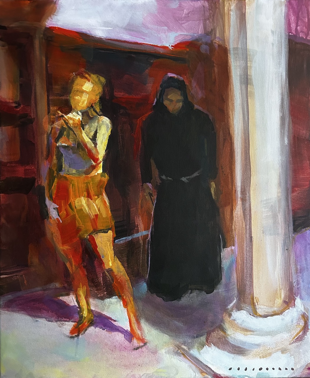 Monastery, painting by J.Klingler, 2026, Acrylic on Canvas