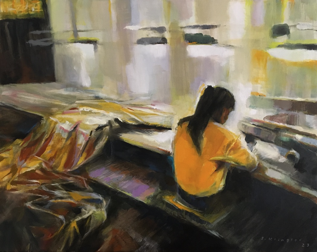 Privacy Report, painting by J.Klingler, 2023, Oil on Canvas, 63x50cm