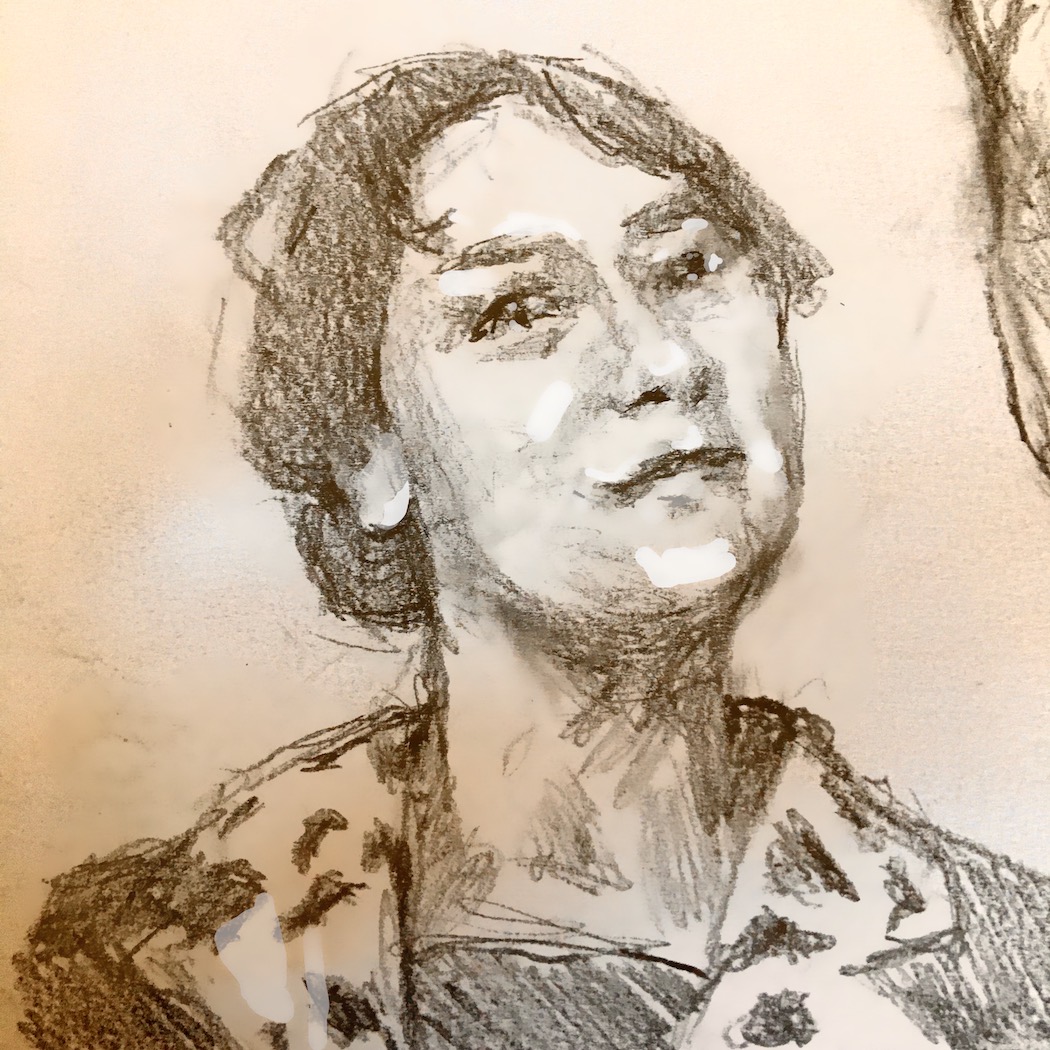 Drawing of beautiful Eva