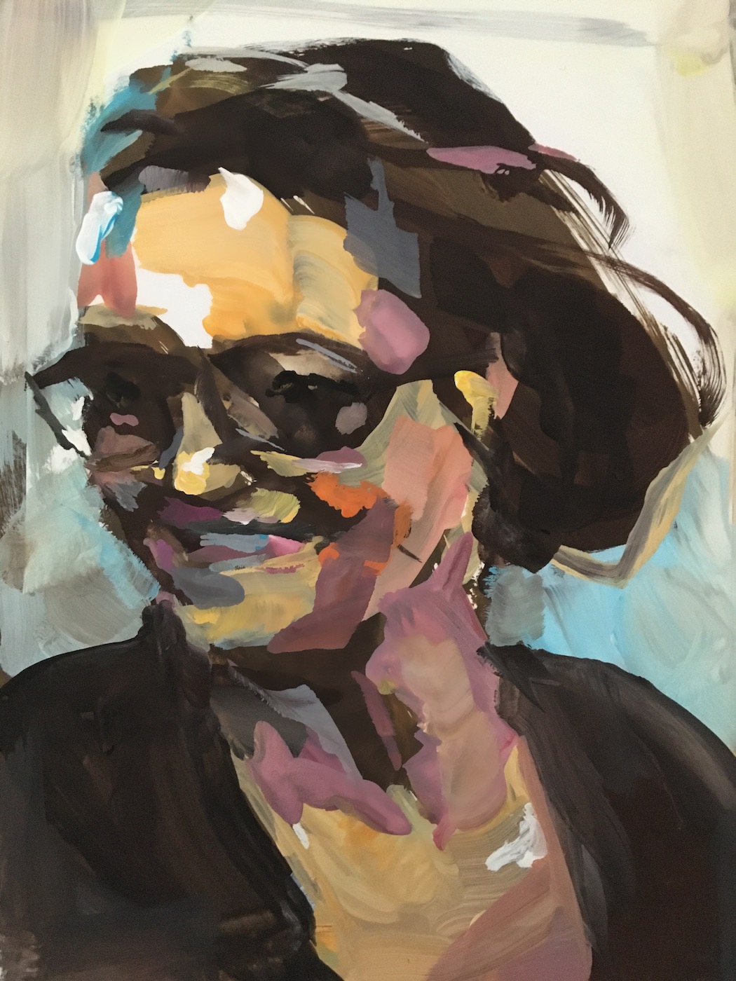 A. E. Artist Portrait, painting, Gouache on Paper, on Commission 90.-