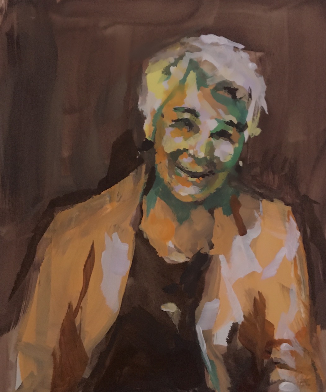 Anna Portrait, Gouache on Paper, on Commission 90.-