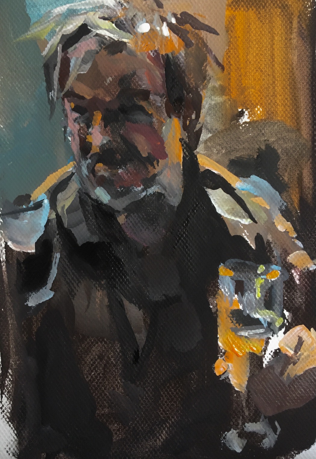 Lorenz Portrait, Gouache on Paper, on Commission 90.-