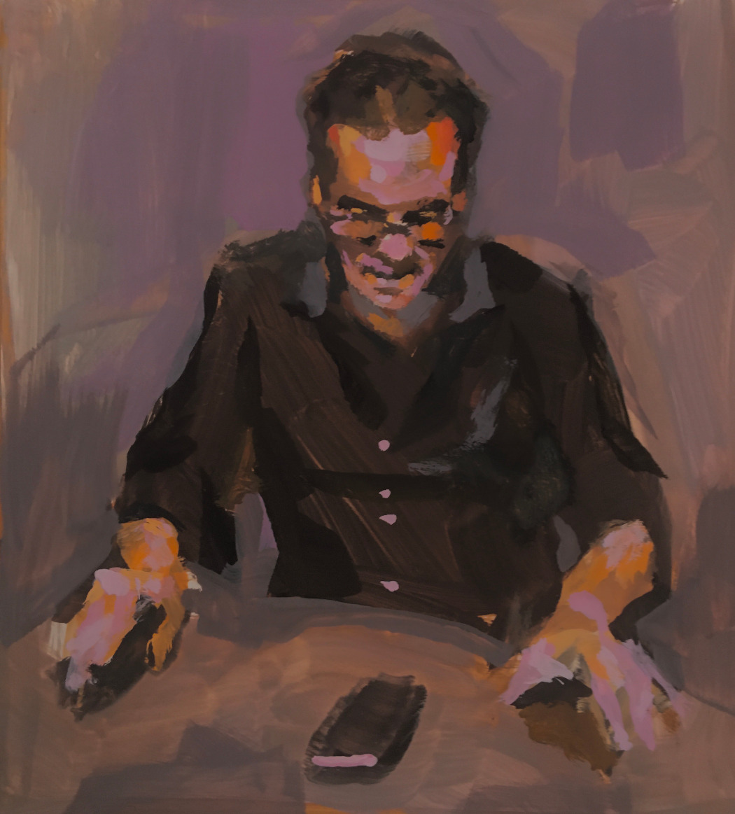 Martin Jann Portrait, Gouache on Paper, on Commission 90.-